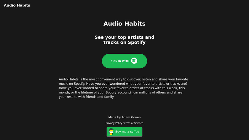 Audio Habits Landing Page
