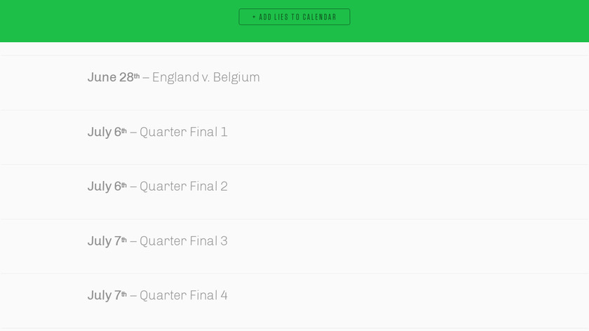 World Cup Calendar Blocker Landing Page
