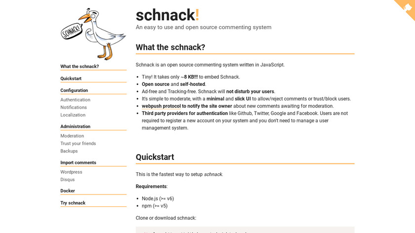 Schnack Landing Page
