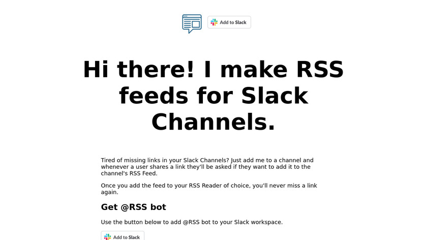 @RSS bot Landing Page