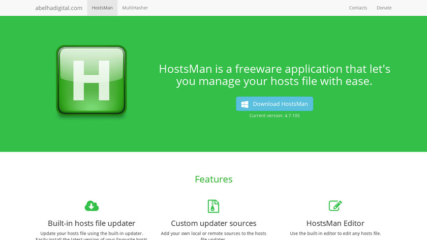 HostsMan Landing Page