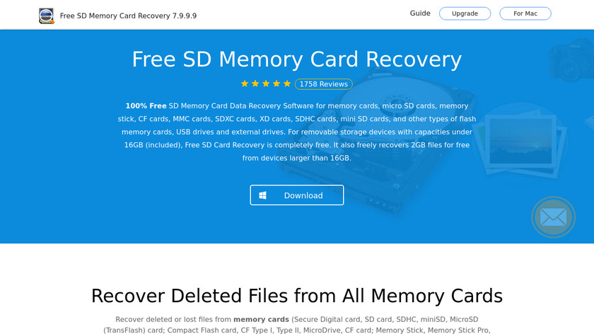 Free SD Memory Card Recovery Landing Page