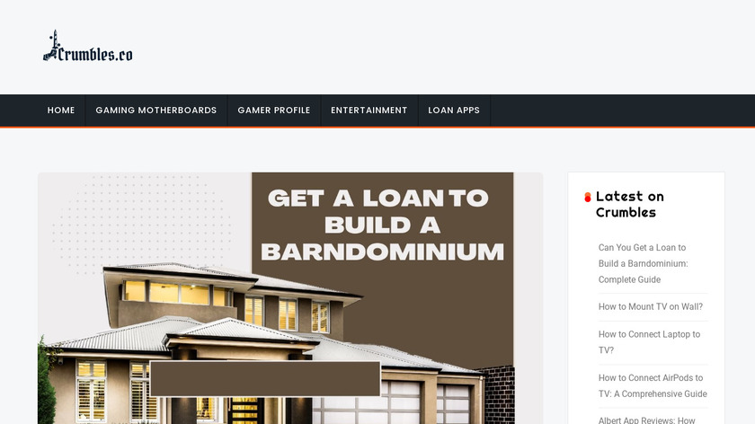 Crumbles Landing Page