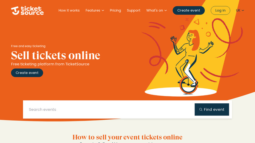 TicketSource Landing Page
