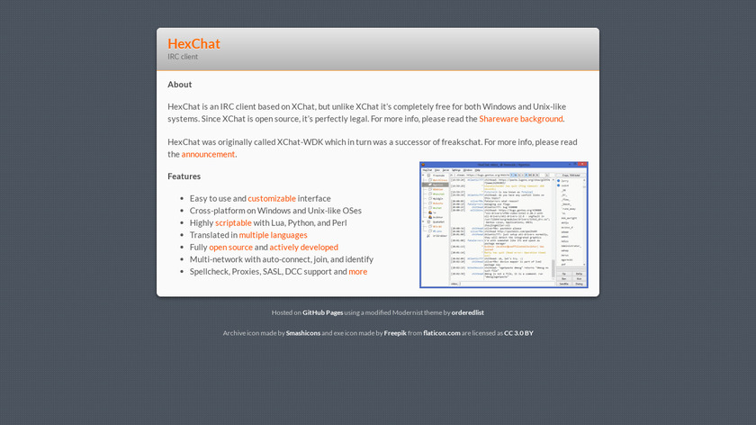 HexChat Landing Page