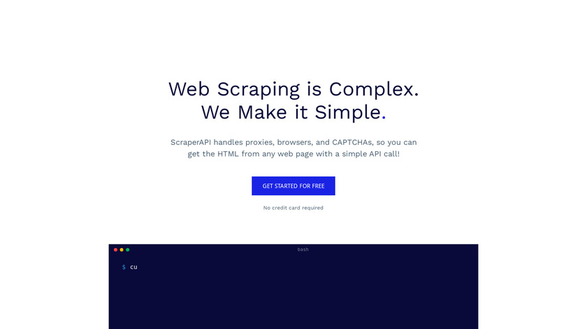 Scraper API Landing Page
