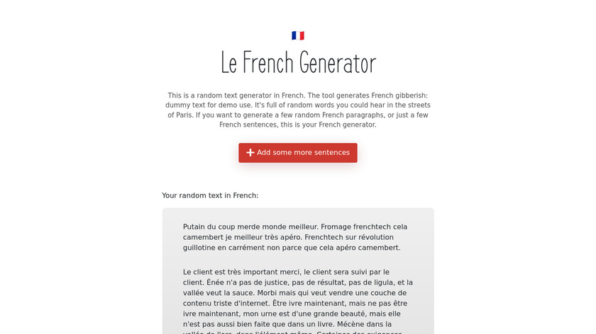Le French generator Landing Page