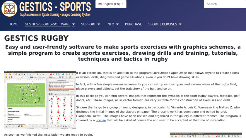 GESTICS RUGBY Landing Page
