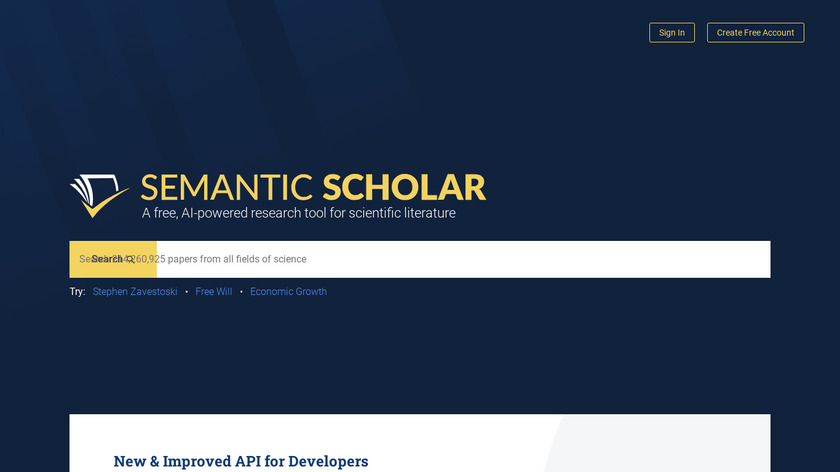 SemanticScholar Landing Page