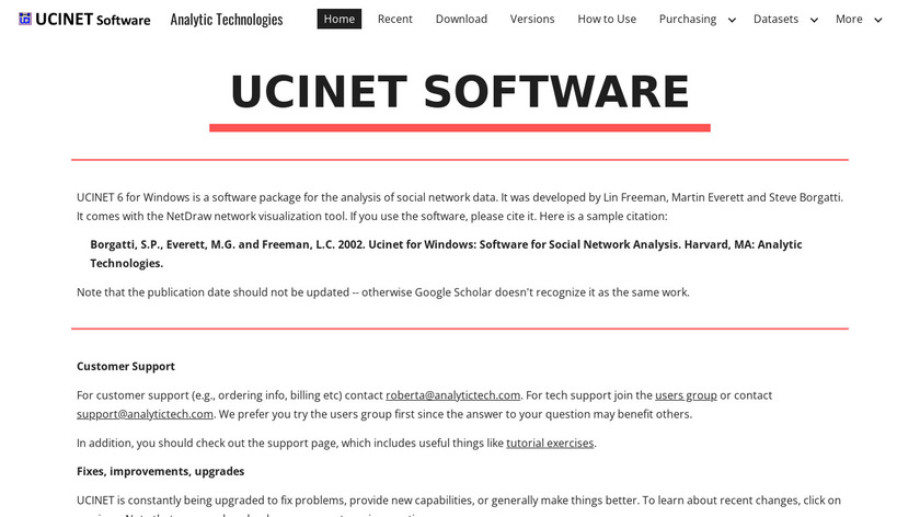 UCINET Landing Page