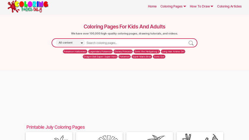 Coloring Pages Landing Page