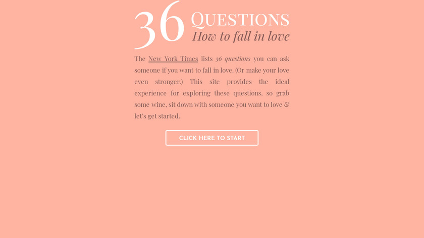 36 Questions Landing Page