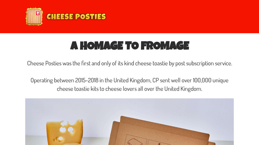 Cheese Posties Landing Page