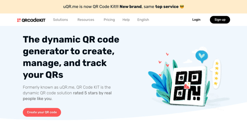 uQR.me Landing Page