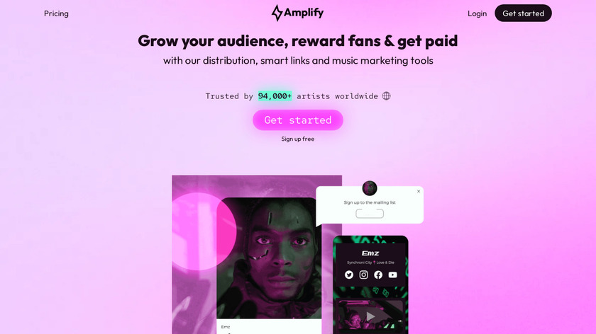 Amplify.link Landing Page