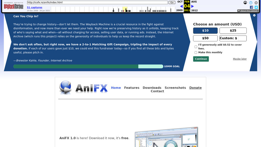 AniFX Landing Page