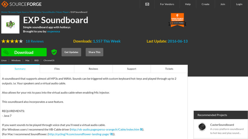 EXP Soundboard Landing Page