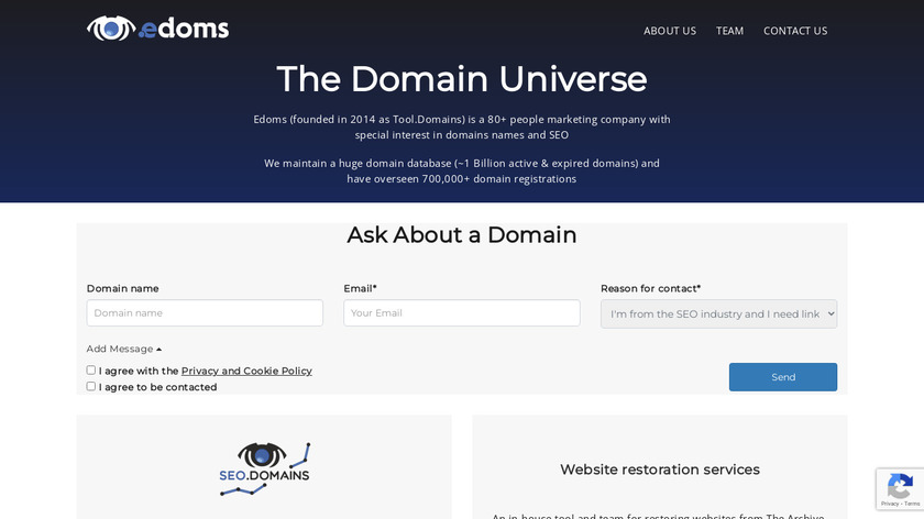 Tool.Domains Landing Page