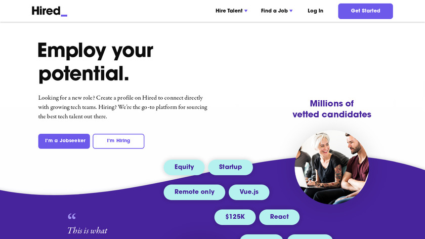 Vettery Landing Page