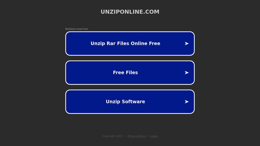 Unzip Online Landing Page