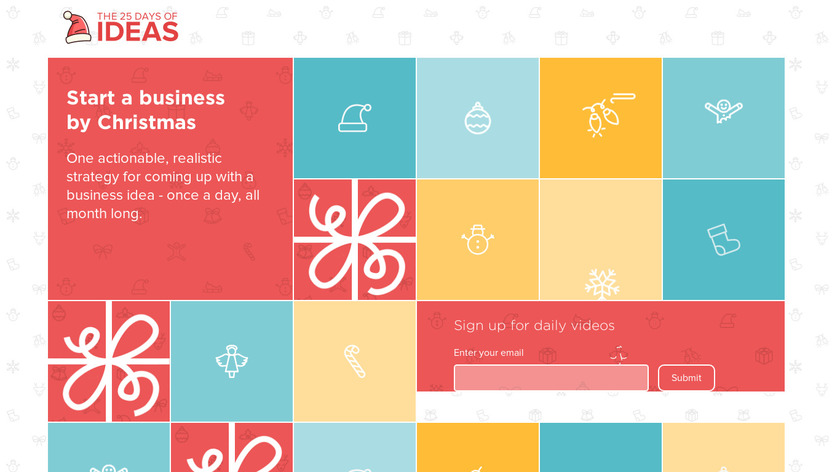 The 25 Days of Ideas Landing Page