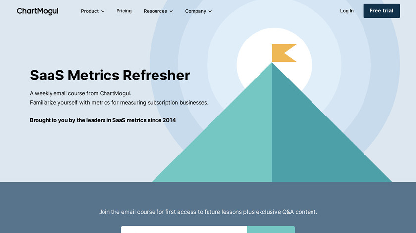 SaaS Metrics Refresher from ChartMogul Landing Page