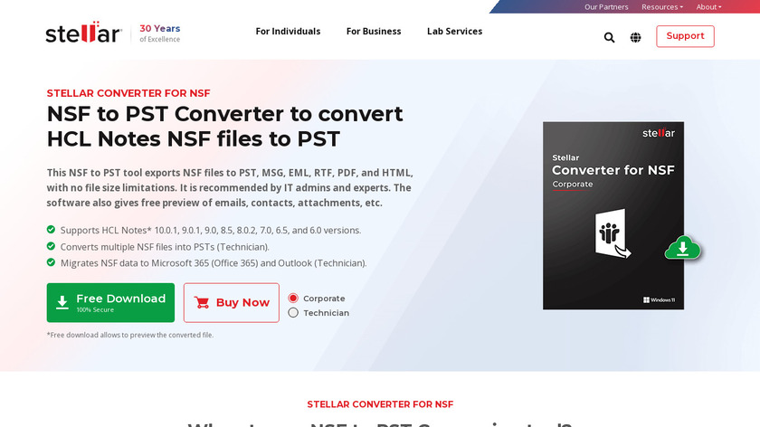 Stellar Converter for NSF Landing Page