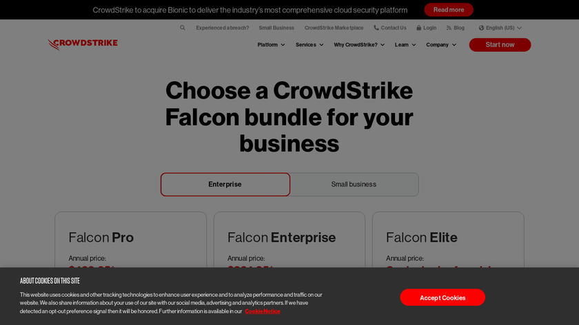 CrowdStrike Falcon Endpoint Protection Landing Page