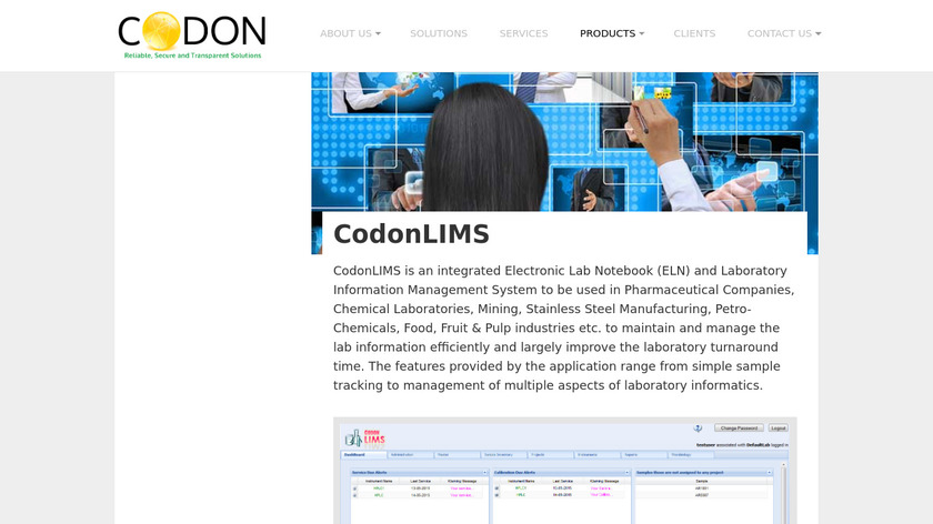 CodonLIMS Landing Page