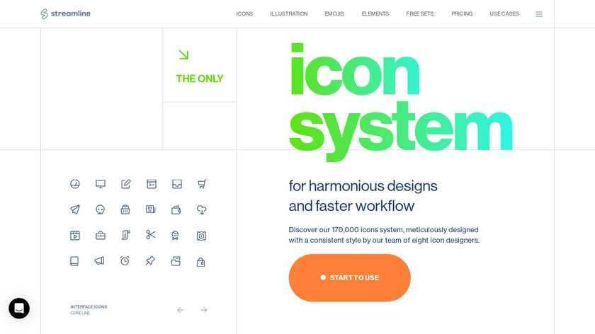 Streamline icons Landing Page