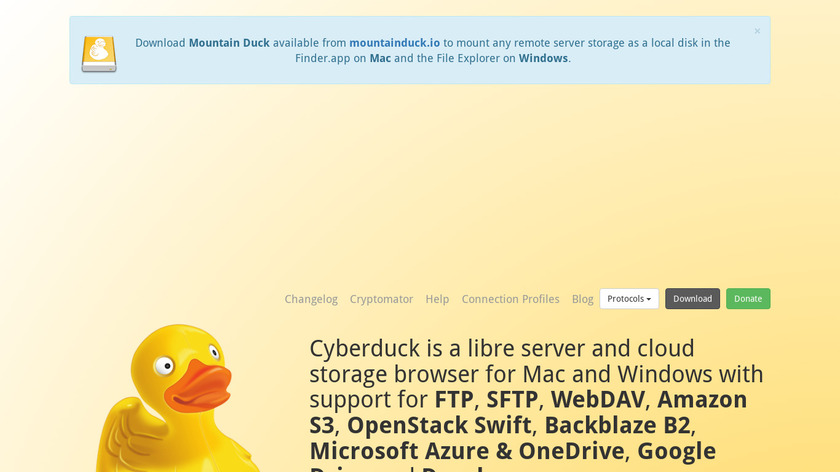 Cyberduck Landing Page