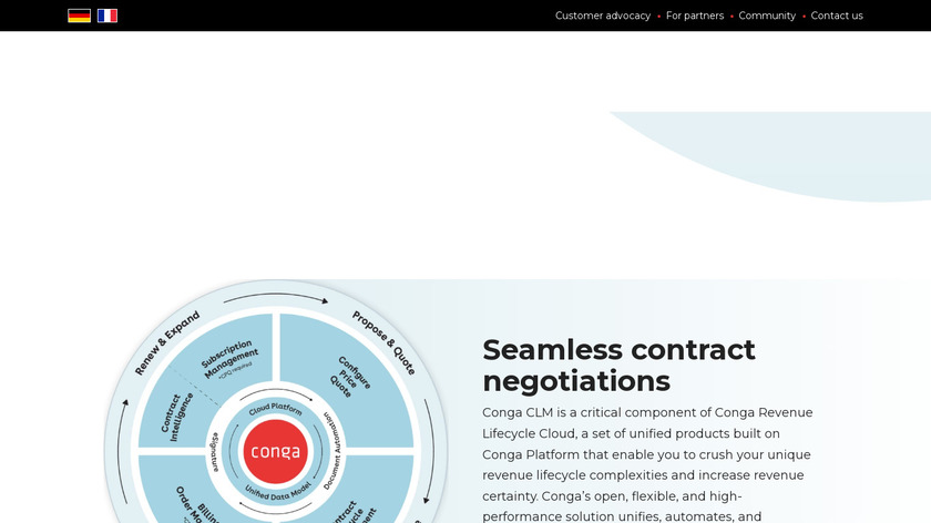 Conga Contracts Landing Page