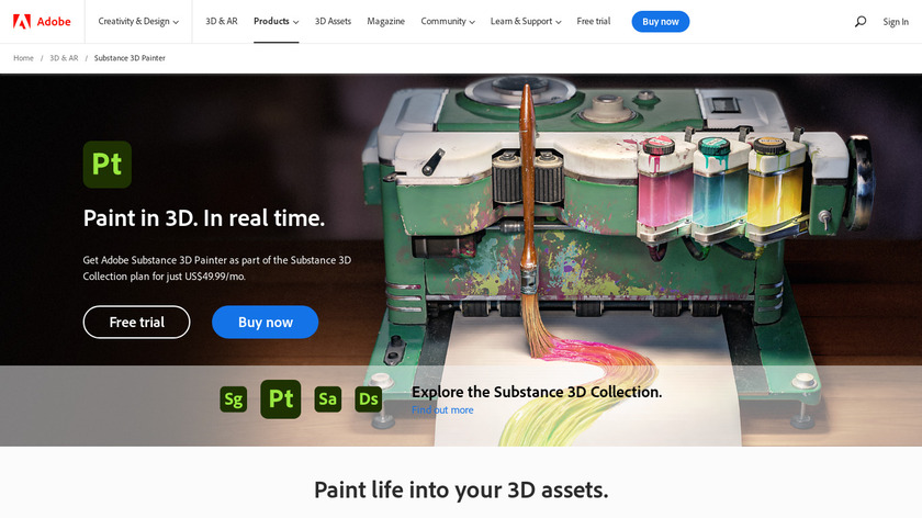 Substance Painter Landing Page