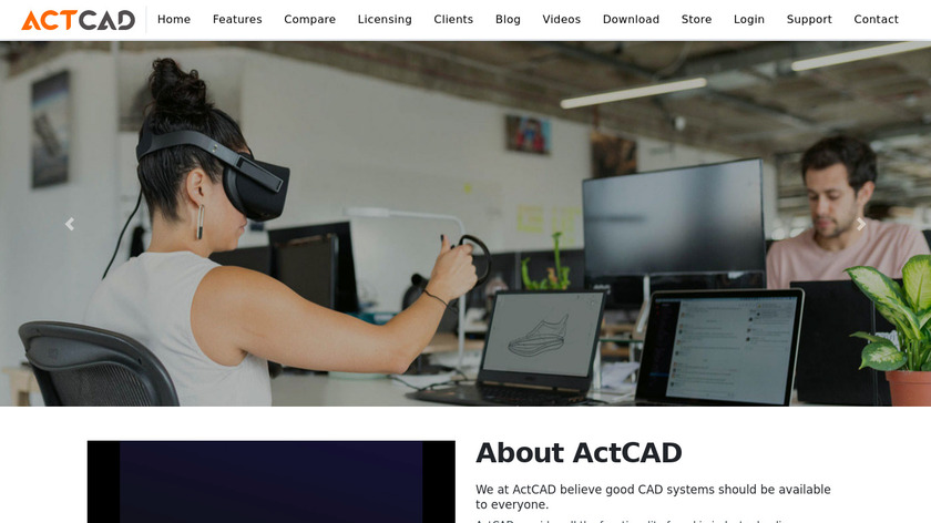 ActCAD Landing Page