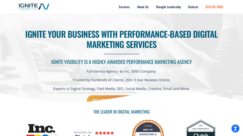 Ignite Visibility Landing Page