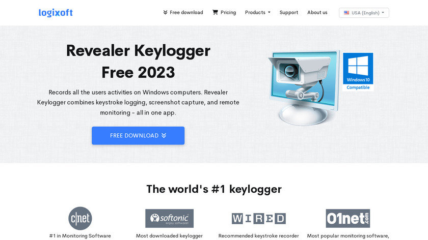 Revealer Keylogger Landing Page