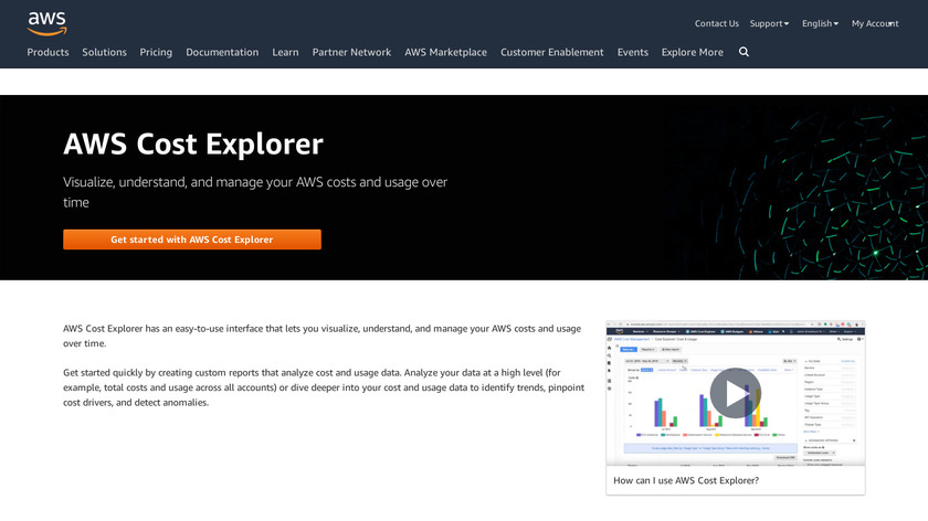 AWS Cost Explorer Landing Page