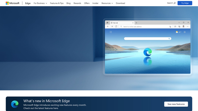 Microsoft Edge Landing Page