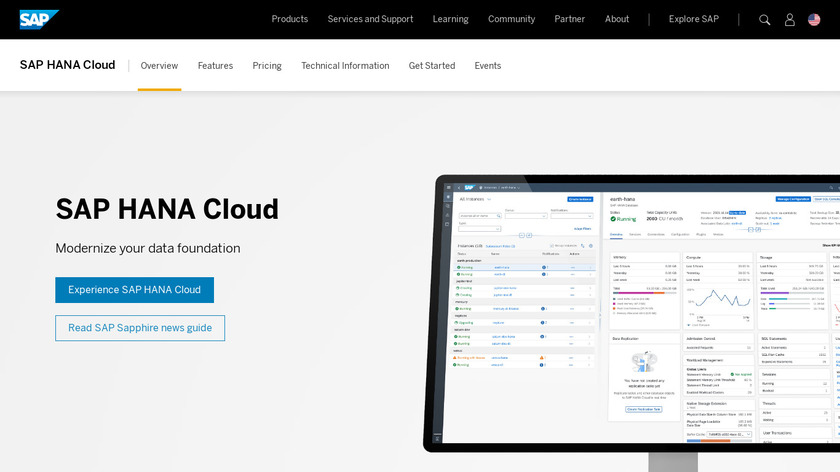 SAP HANA Landing Page