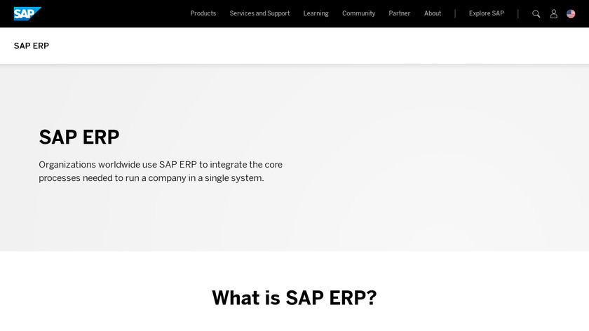SAP ERP Landing Page