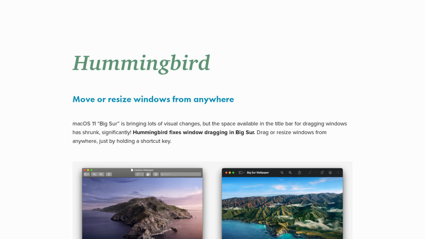 Hummingbird Landing Page